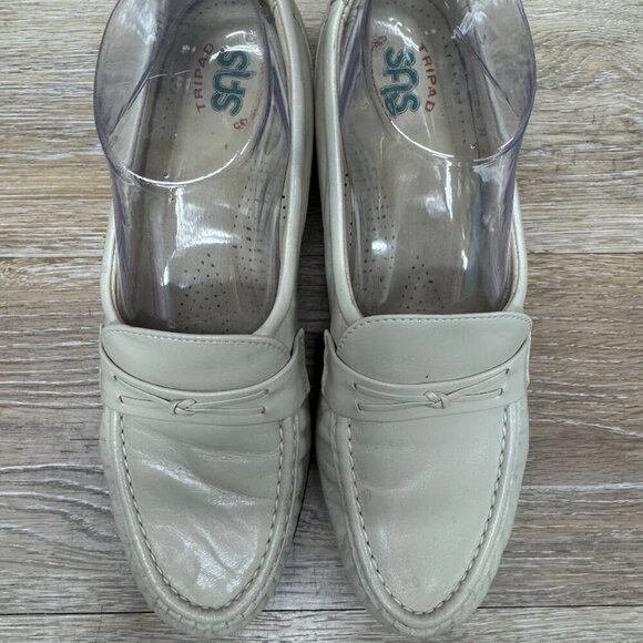 SAS Tripad Cream Leather Loafers Women's Size 8.5 - Picture 2 of 7